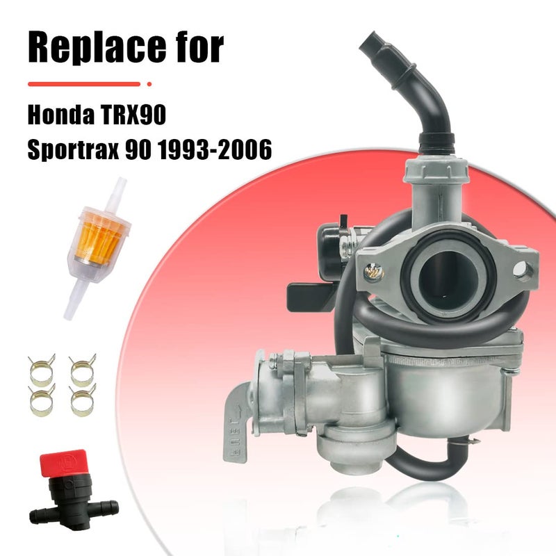 Aniro Moto TRX90 Carburetor Replace for Honda TRX 90 EX 90EX Sportrax Fourtrax 90 1993-2004 2005 2006 Carb 16100-HP2-673 - Image 4